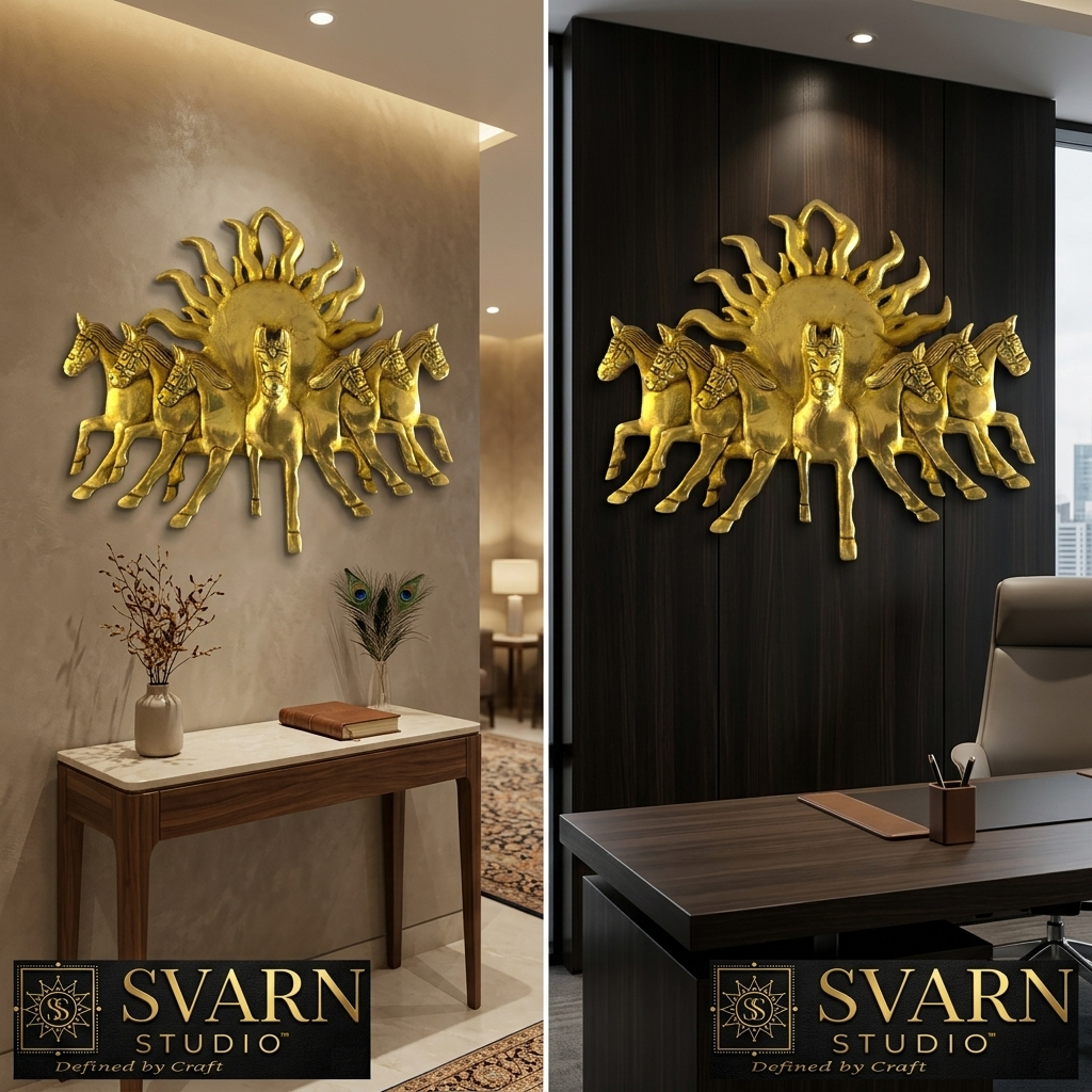 Svarn Studio 7 Horses Wall Decor - Lifestyle in Foyer and Boardroom