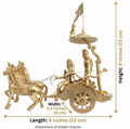 Svarn Studio pure brass Arjun Rath handcrafted Mahabharata chariot showpiece Krishna Arjun home decor gifting