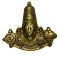 Svarn Studio Brass Balaji Mukh Wall Hanging - Front view on white background showing full face with Vimana Kireedam crown