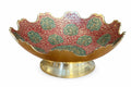 Pure Brass Meenakari Multi-Purpose Bowl – Handcrafted Peacock Enamel Footed Bowl