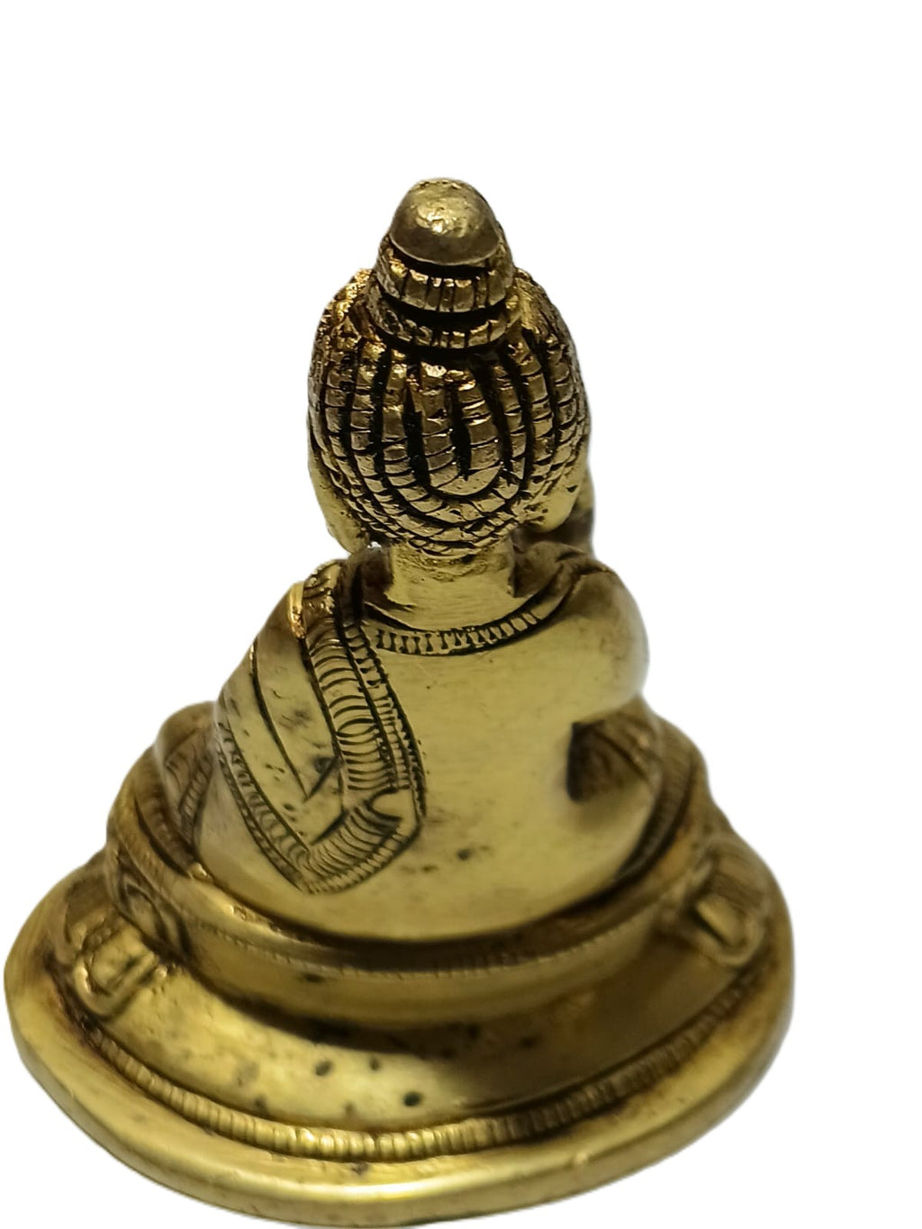 Brass Buddha Idol | Handcrafted Antique Gold Finish | Meditation & Home Décor