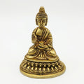 Brass Buddha Idol | Handcrafted Antique Gold Finish | Meditation & Home Décor