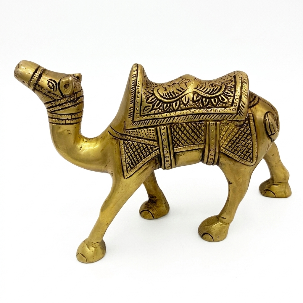 Svarn Studio Brass Camel Figurine, Handcrafted Premium Antique Fine Design