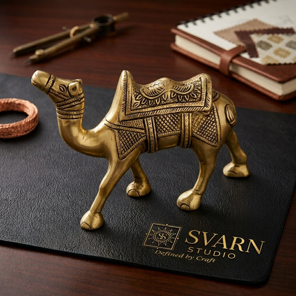 Svarn Studio Brass Camel Figurine, Handcrafted Premium Antique Fine Design