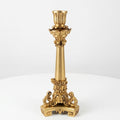 Brass Candle Stand | Handcrafted Antique Gold Finish | Home Décor & Gifting