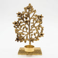 Brass Kalp Vriksh Candle Stand | Tree of Life Tealight Holder | Handcrafted Antique Gold
