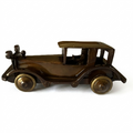 Svarn Studio Handcrafted Brass Vintage Motor Car Showpiece — 5.12 Inch Pure Brass Antique Miniature for Home & Office Décor