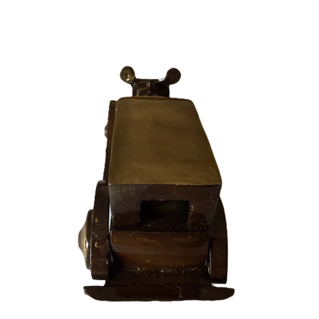 Svarn Studio Handcrafted Brass Vintage Motor Car Showpiece — 5.12 Inch Pure Brass Antique Miniature for Home & Office Décor