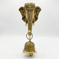 Svarn Studio Brass Ganesh Wall Hanging with Bell - Dimensions: 12.5 x 23 x 7 cm, weight: ~1.500 Kg