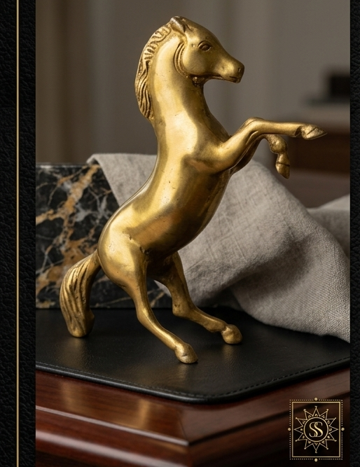 Svarn Studio Brass Horse Figurine | Vastu Showpiece
