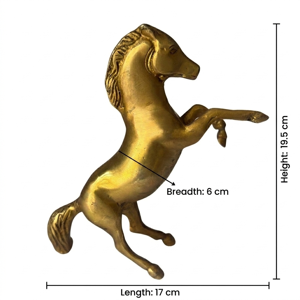 Svarn Studio Brass Horse Figurine | Vastu Showpiece