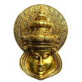 Svarn Studio Pure Brass Kathakali Face Wall Decor - Back view showing wall-mount hook
