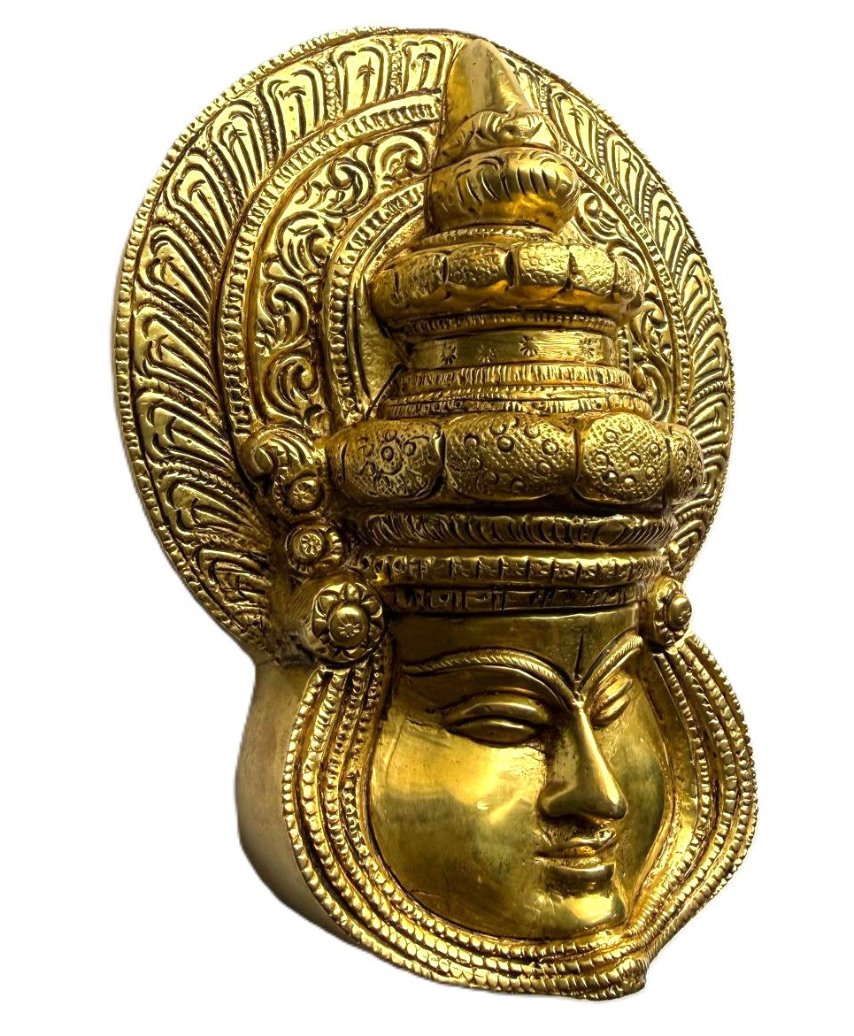 Svarn Studio Pure Brass Kathakali Face Wall Decor - Six framed lifestyle settings collage
