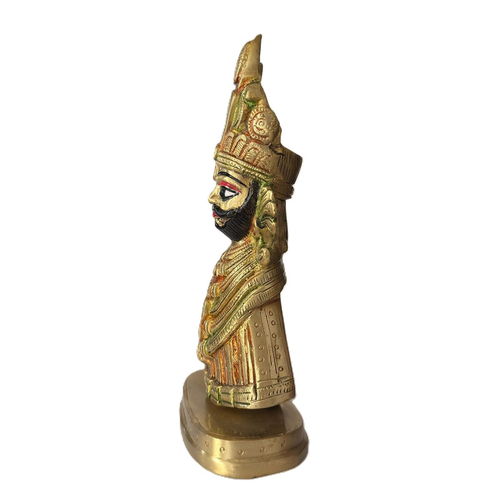 Svarn Studio Divine Hindu Khatu Shyam Brass Idol Figurine