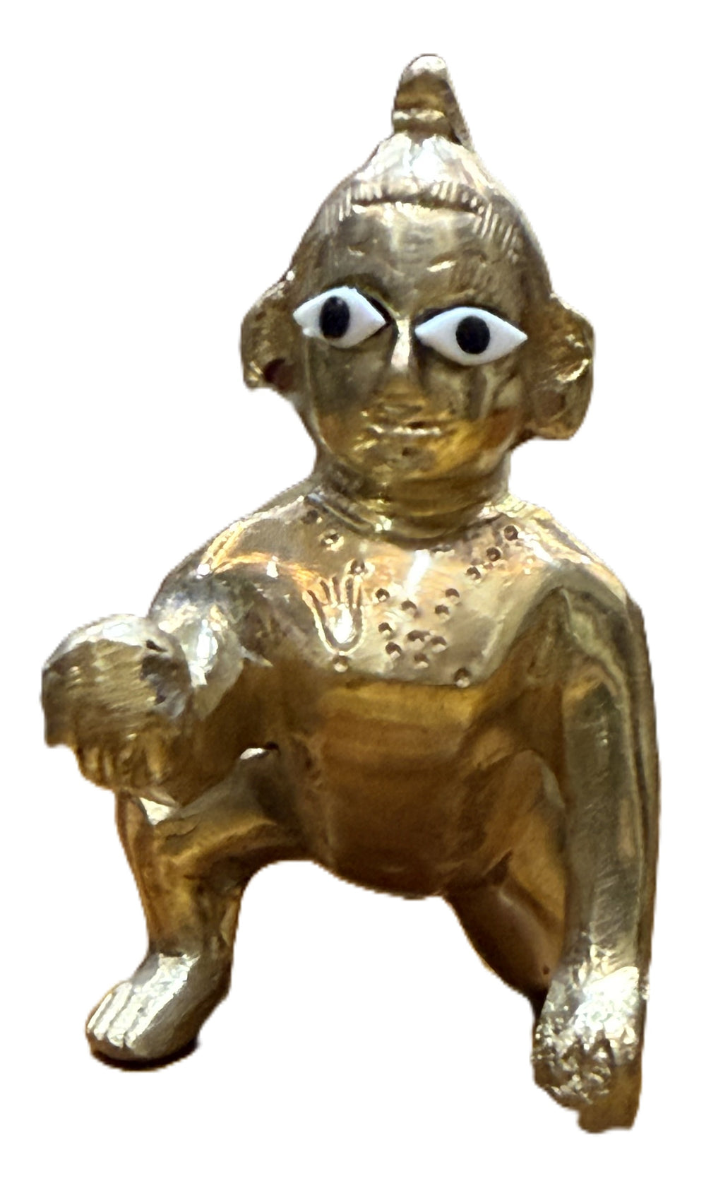 Pure Brass Laddo Gopal Idol | Handcrafted Baby Krishna Figurine | Svarn Studio