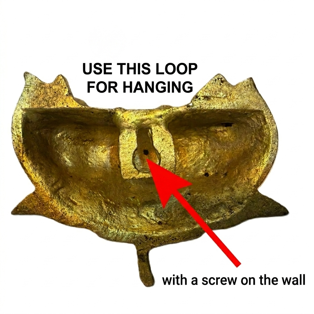Svarn Studio Brass Lotus Wall Décor — Antique Gold Finish, Traditional Handcrafted Design