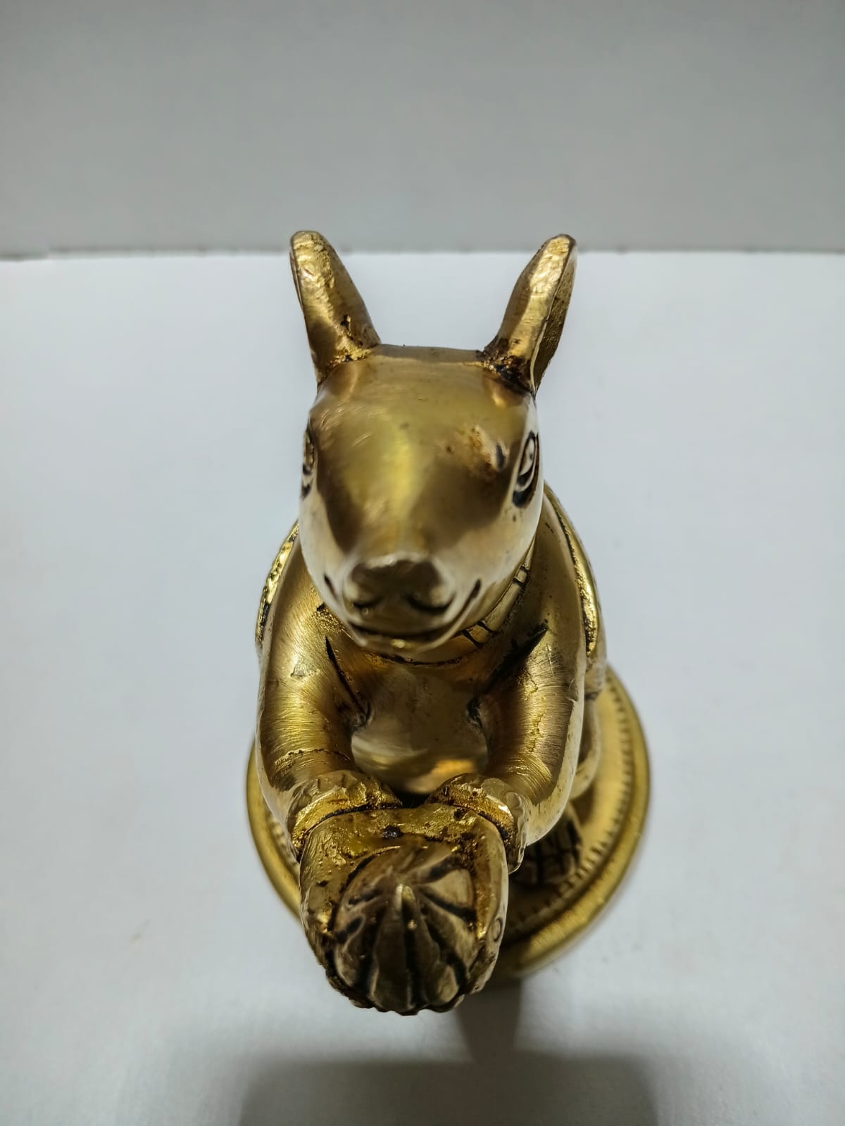 Brass Mouse Showpiece | Mushak Vahana | Handcrafted Antique Gold | Vastu & Home Décor
