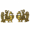 Svarn Studio Brass Peacock Wall Décor — Handcrafted Traditional Indian Style (Set of 2)