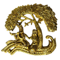 Svarn Studio Brass Radha Krishna Hanging on Tree - View 1