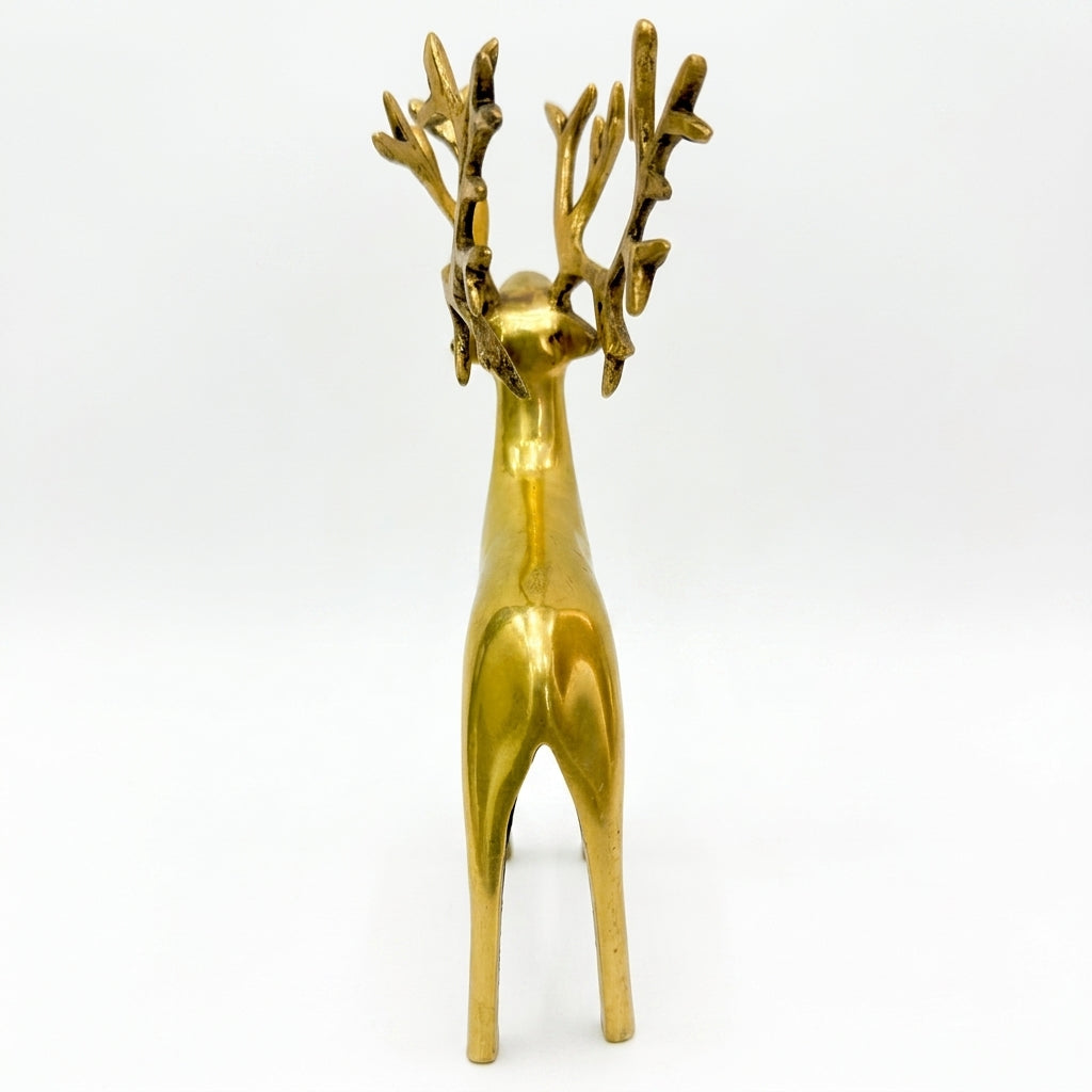 Svarn Studio Brass Reindeer Idol Figurine