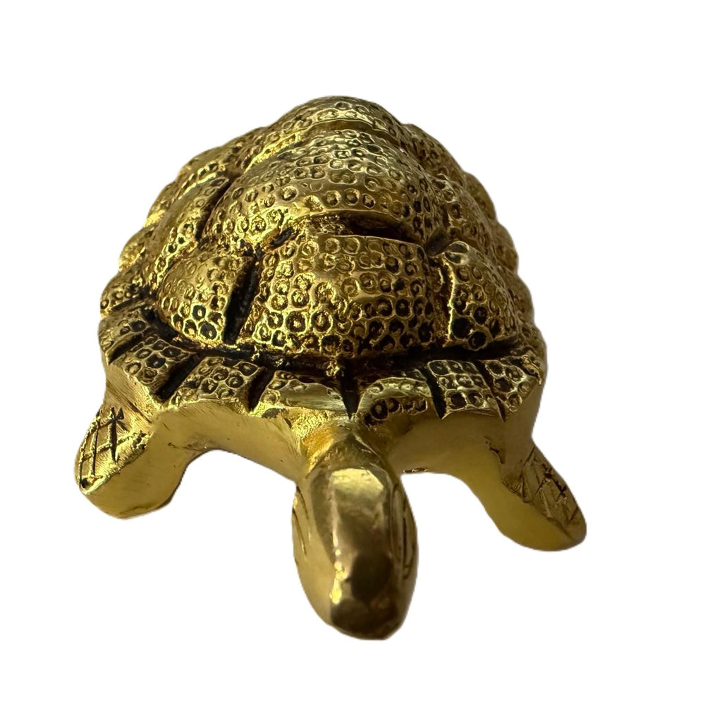 Svarn Studio Brass Small Tortoise Figurine, Handcrafted Premium Antique Fine Design