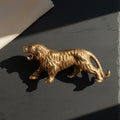 Svarn Studio pure brass tiger showpiece handcrafted prowling tiger figurine antique finish home decor gifting