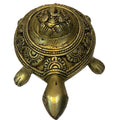 Svarn Studio Brass Tortoise with Ganesha, Handcrafted Vastu Idol