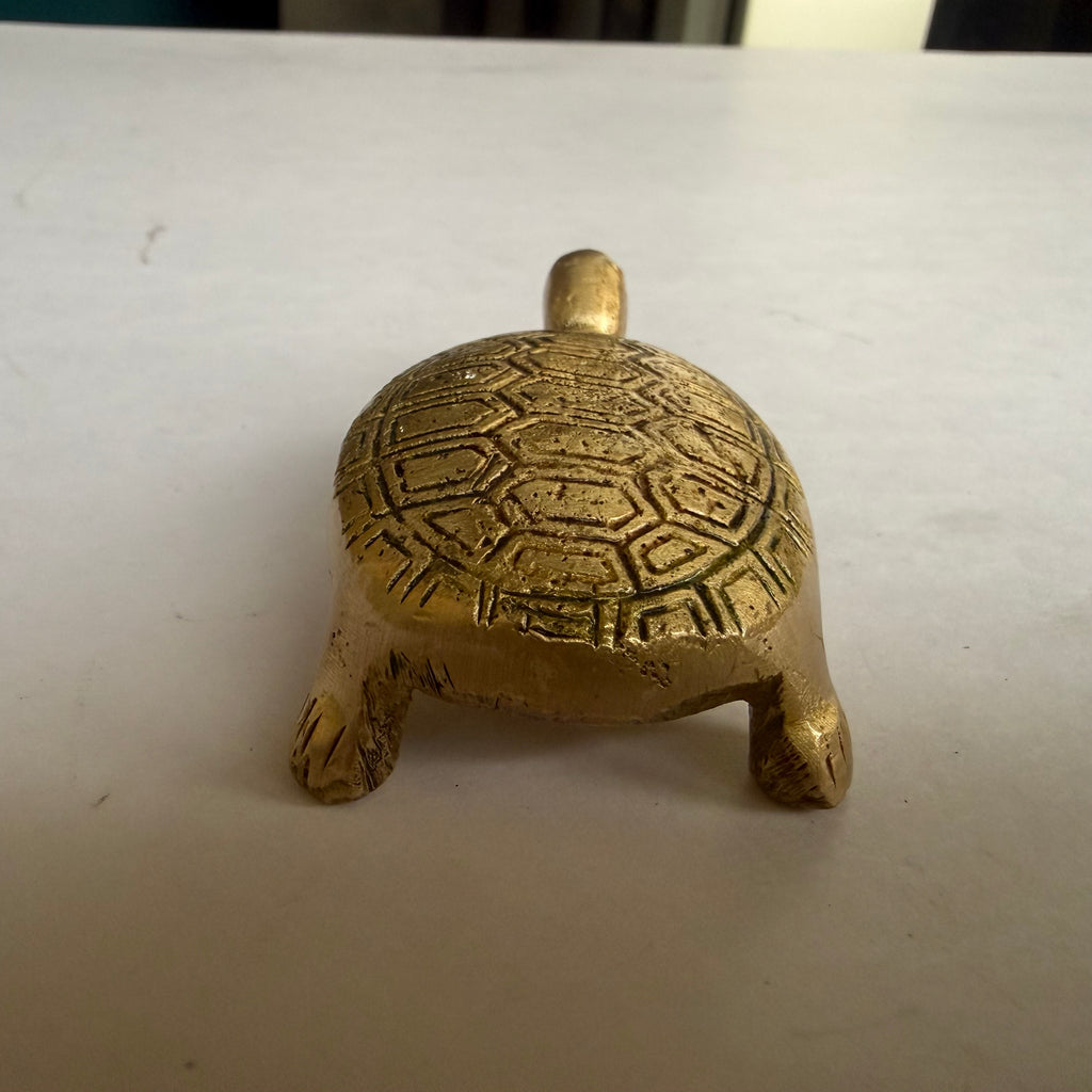 Svarn Studio Brass Small Tortoise Figurine, Handcrafted Premium Antique Fine Design