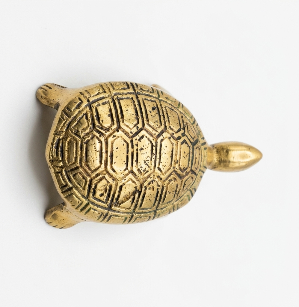 Svarn Studio Brass Small Tortoise Figurine, Handcrafted Premium Antique Fine Design