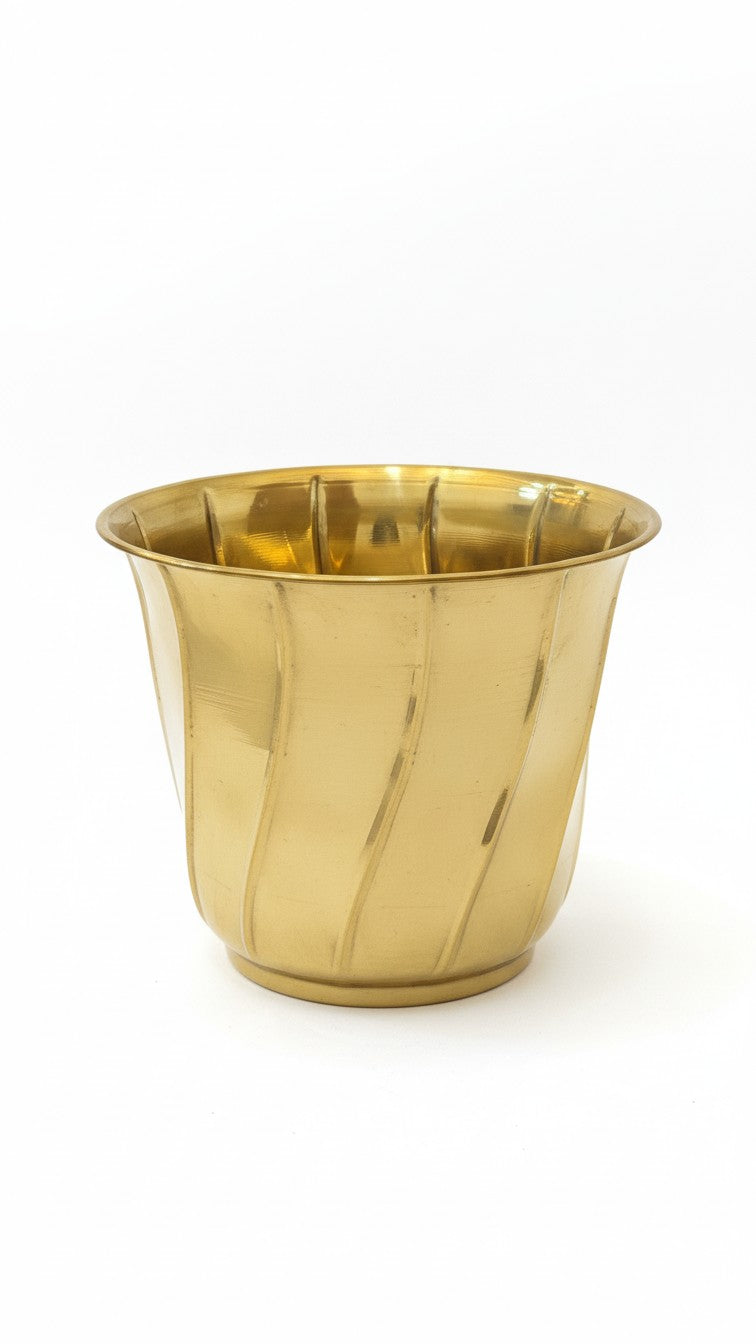 Svarn Studio pure brass decorative planter bowl handcrafted hammered finish 6 8 10 12 inch home decor